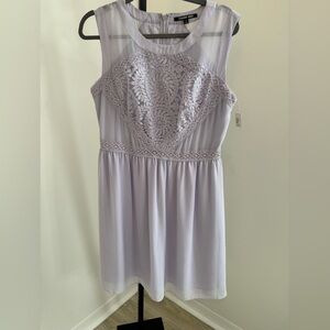 Gianni Bini Lavender Lace Detail Blouse